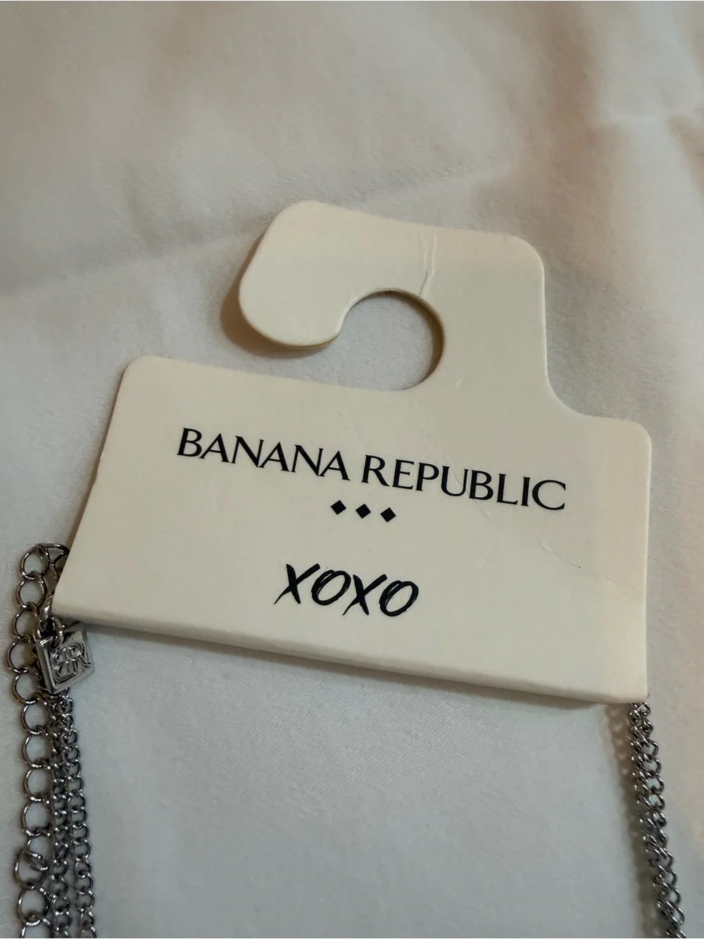 Banana Republic Silver Multi-Strand Pearl and Crystal Necklace